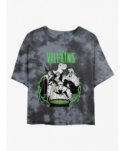 Disney Villains Evil Concoction Tie-Dye Girls Crop T-Shirt $8.67 T-Shirts