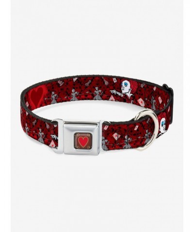Disney Alice In Wonderland Queen Of Hearts Poses Seatbelt Buckle Dog Collar $9.71 Pet Collars