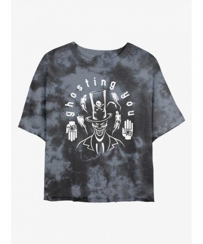 Disney Villains Dr. Facilier Ghosting You Tie-Dye Girls Crop T-Shirt $12.72 T-Shirts