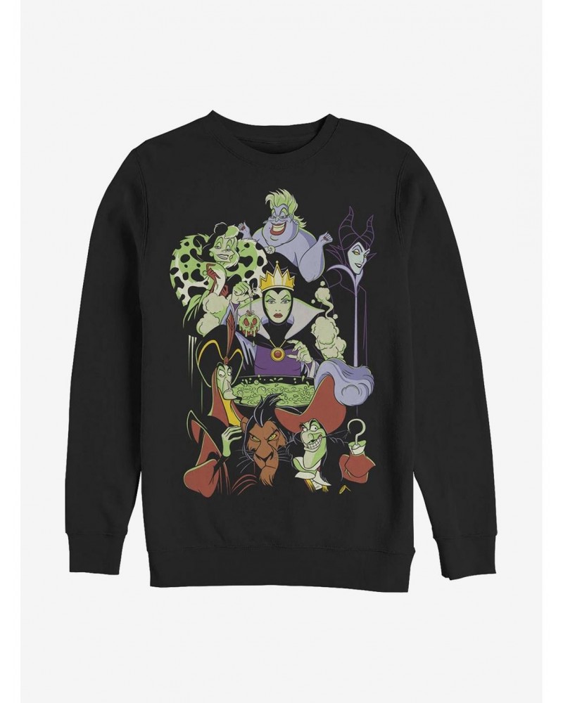 Disney Villains Worst Dinner Party Ever Crew Sweatshirt $11.07 Sweatshirts