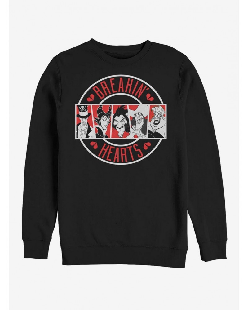 Disney Villains Breakin' Heart Villains Crew Sweatshirt $16.61 Sweatshirts