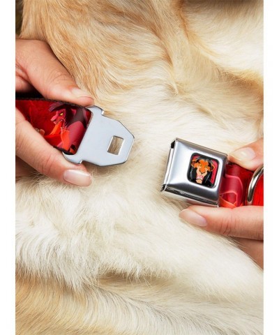 Disney The Lion King Simba Scar Battle Scene Seatbelt Buckle Dog Collar $11.95 Pet Collars