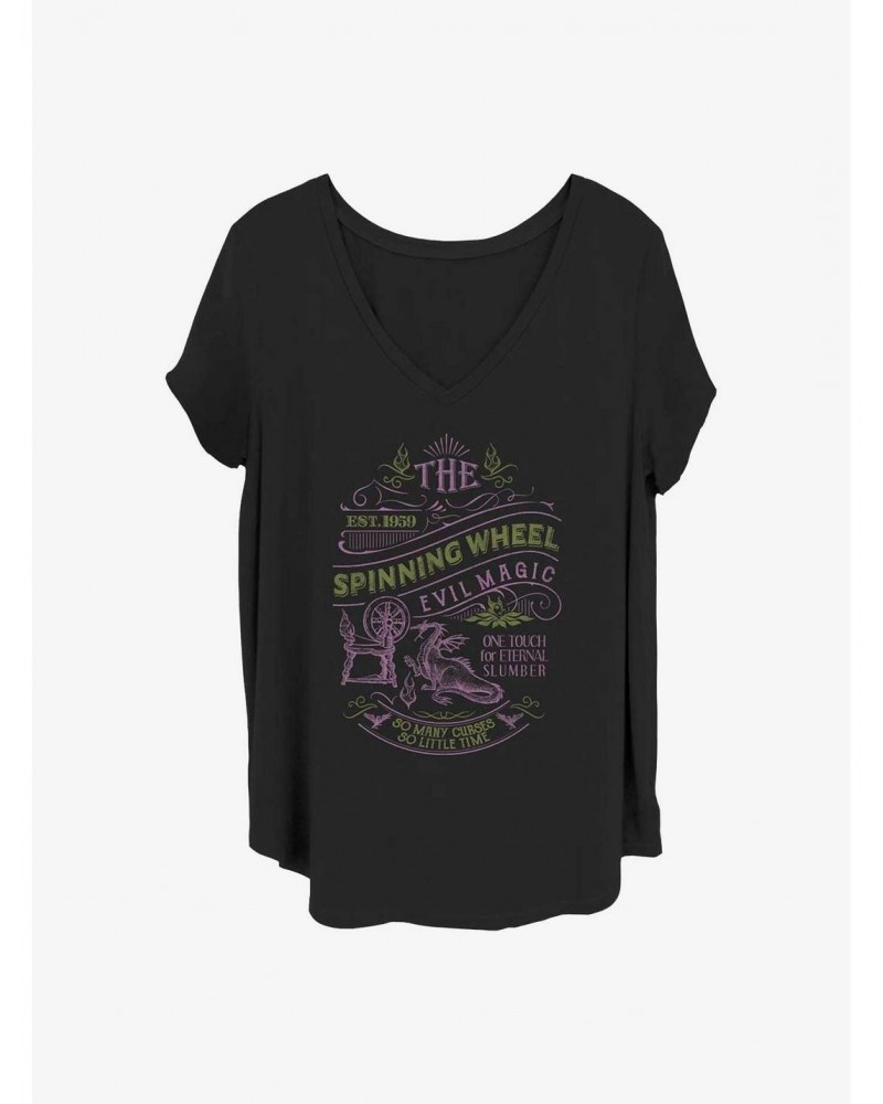 Disney Villains Spinning Wheel Girls T-Shirt Plus Size $10.98 T-Shirts