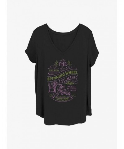 Disney Villains Spinning Wheel Girls T-Shirt Plus Size $10.98 T-Shirts