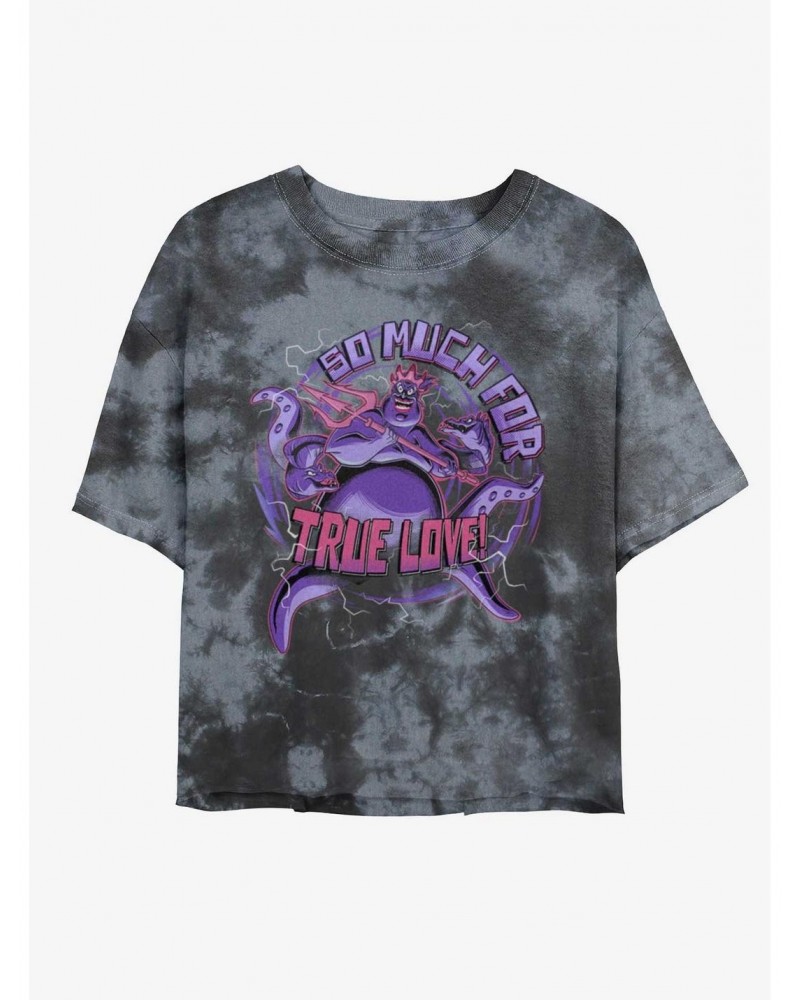 Disney The Little Mermaid Ursula So Much For True Love Tie-Dye Girls Crop T-Shirt $10.69 T-Shirts