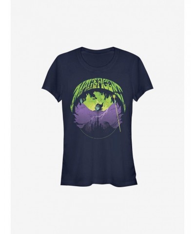 Disney Maleficent Maleficent Castle Flame Outline Girls T-Shirt $10.96 T-Shirts