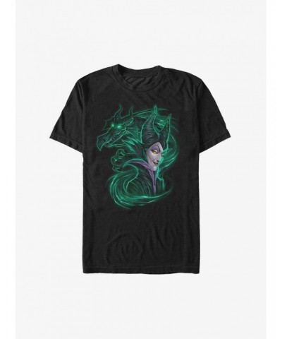 Disney Sleeping Beauty Maleficent Dark Magic Dragon Extra Soft T-Shirt $10.17 T-Shirts