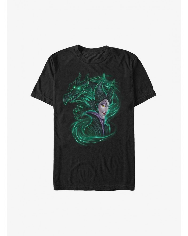 Disney Sleeping Beauty Maleficent Dark Magic Dragon Extra Soft T-Shirt $10.17 T-Shirts
