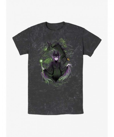 Disney Villains Maleficent Anime Mineral Wash T-Shirt $9.07 T-Shirts