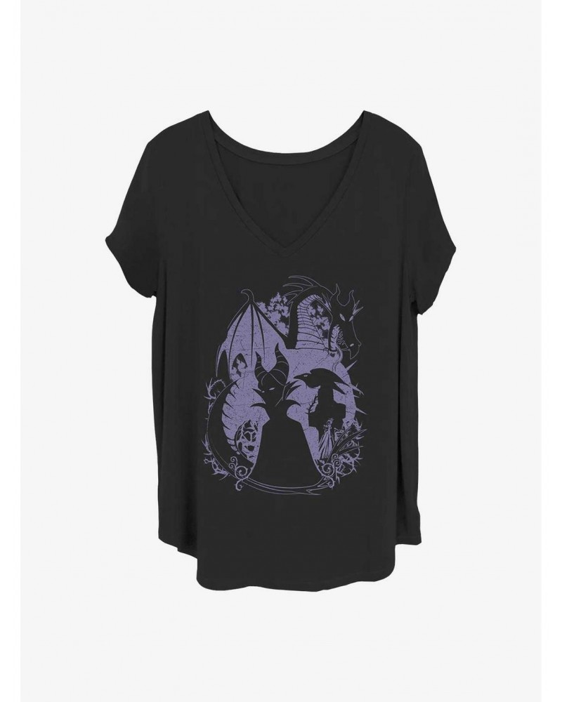 Disney Maleficent Bone Heart Girls T-Shirt Plus Size $11.56 T-Shirts