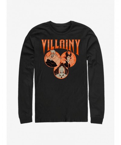 Disney Villains Villainy Circled Long-Sleeve T-Shirt $16.45 T-Shirts