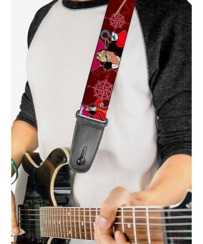 Disney Peter Pan Captain Hook Poses Nautical Elements Guitar Strap $9.71 Guitar Straps