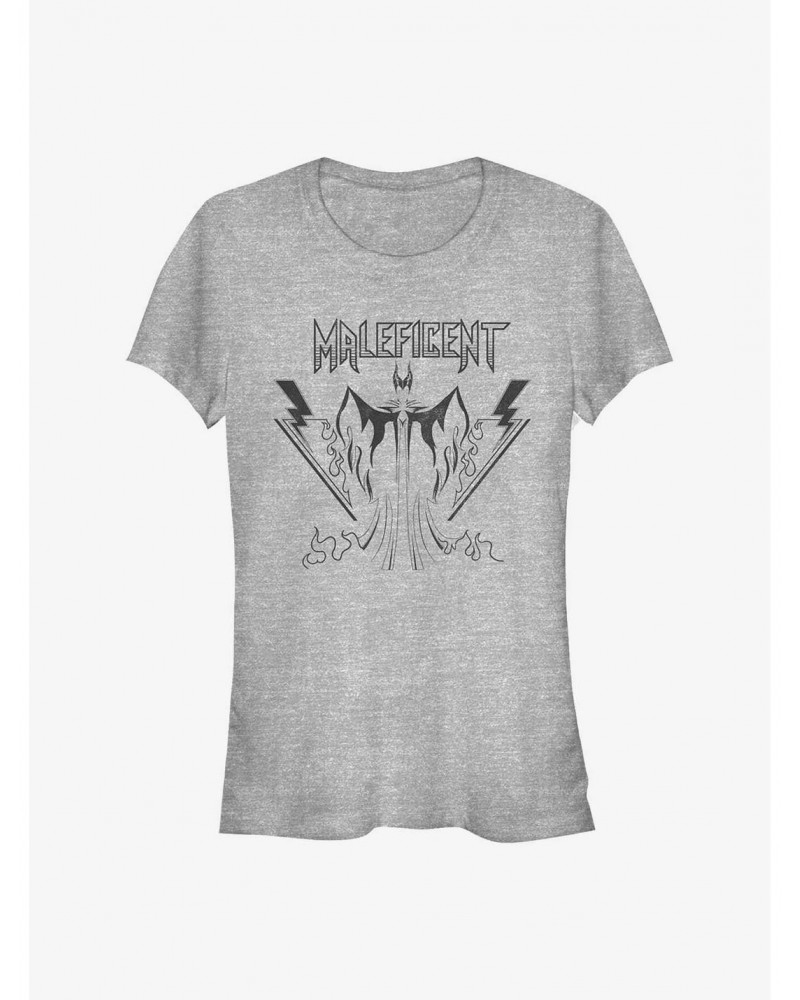 Disney Maleficent Mal Solid Outline Rock Girls T-Shirt $9.21 T-Shirts
