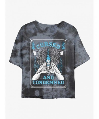 Disney Hercules Hades Cursed and Condemned Tie-Dye Girls Crop T-Shirt $9.25 T-Shirts