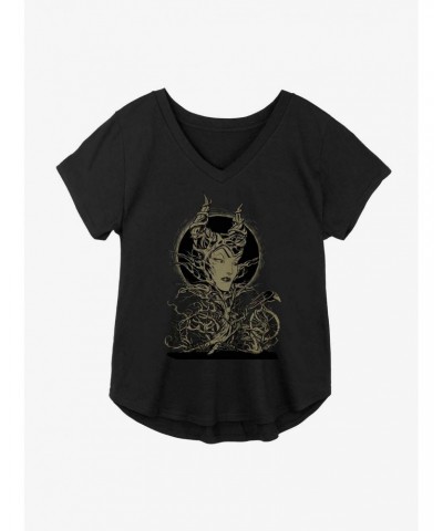 Disney Sleeping Beauty Maleficent Spinwheel Girls Plus Size T-Shirt $12.43 T-Shirts