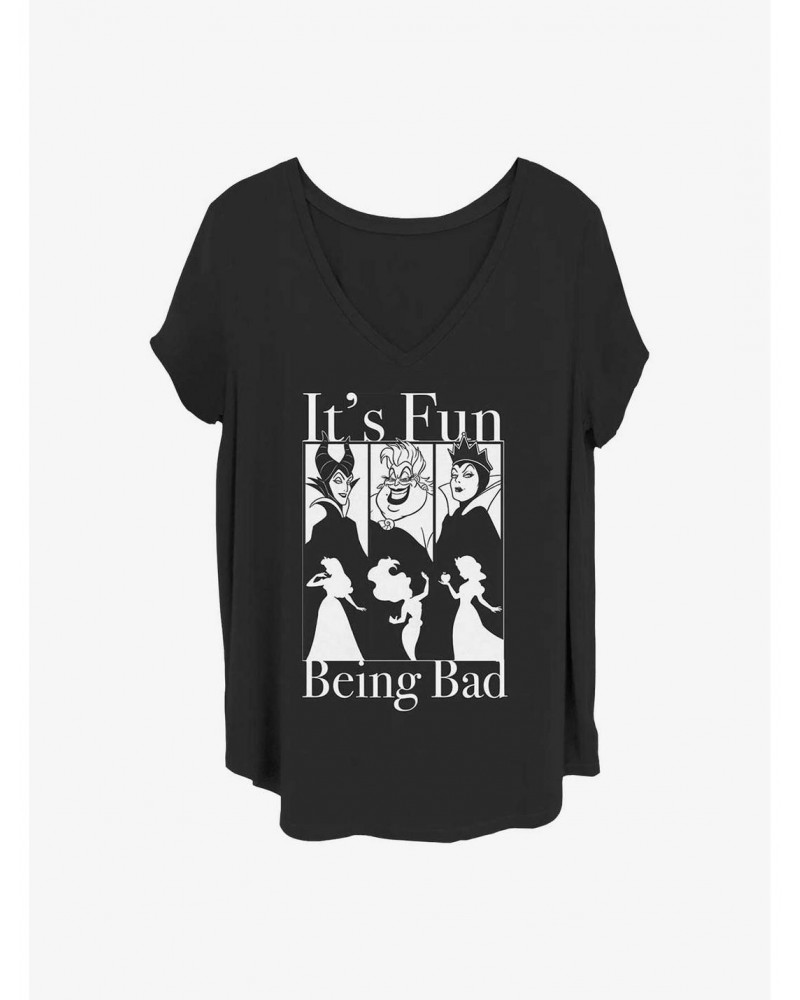 Disney Villains Bad Fun Girls T-Shirt Plus Size $14.45 T-Shirts