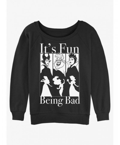Disney Villains It's Fun Being Bad Girls Slouchy Sweatshirt $13.65 Sweatshirts