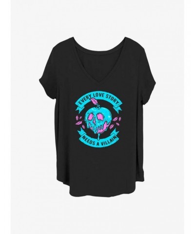 Disney Villains Love Story Villain Girls T-Shirt Plus Size $10.69 T-Shirts
