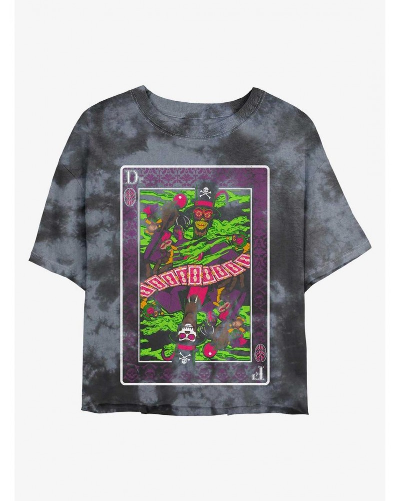 Disney Villains Dr. Facilier Voodoo King Card Tie-Dye Girls Crop T-Shirt $11.56 T-Shirts