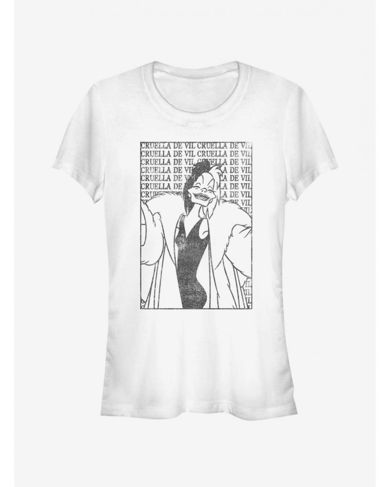 Disney Villains Cruella De Vil Cruella De Vil Girls T-Shirt $11.21 T-Shirts
