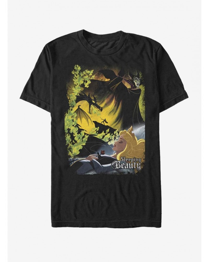 Disney Villains Maleficent Sleeping Poster T-Shirt $7.89 T-Shirts