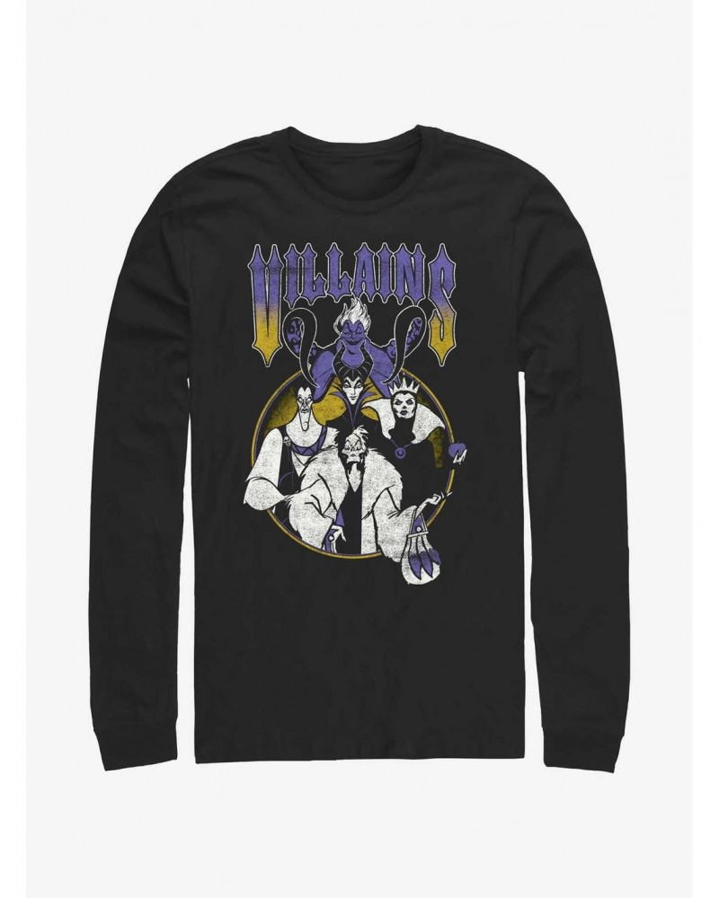 Disney Villains Metal Villains Long-Sleeve T-Shirt $11.52 T-Shirts