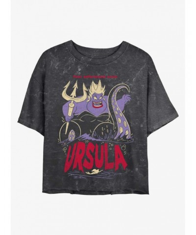 Disney The Little Mermaid Ursula The Sea Witch Mineral Wash Crop Girls T-Shirt $10.12 T-Shirts
