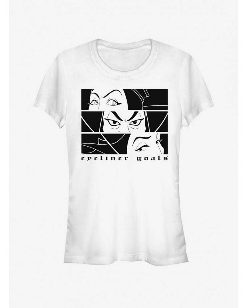 Disney Villains Villian Eyeliner Goals Girls T-Shirt $10.71 T-Shirts