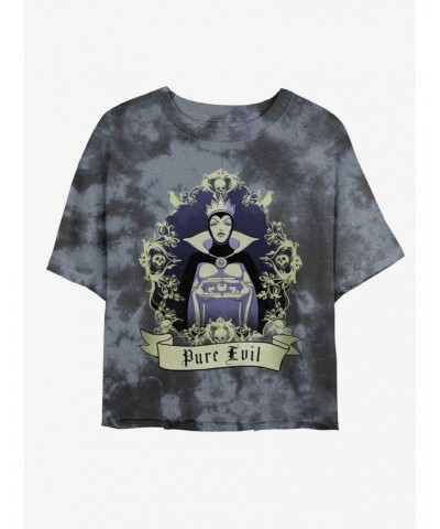 Disney Villains Evil Queen Bring Me Her Heart Tie-Dye Girls Crop T-Shirt $12.14 T-Shirts