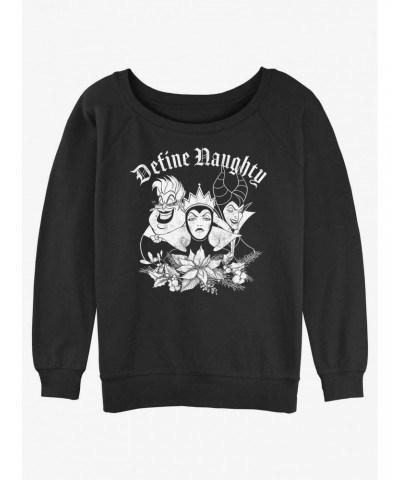 Disney Villains Define Naughty Girls Slouchy Sweatshirt $12.92 Sweatshirts