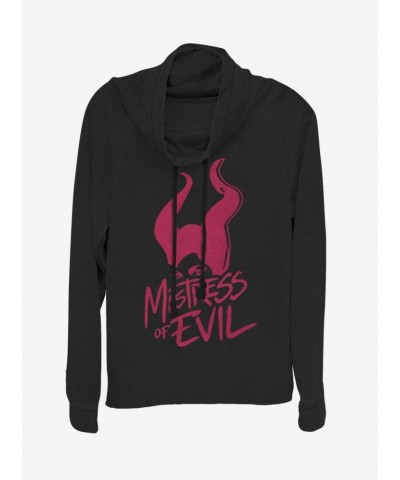 Disney Maleficent: Mistress Of Evil Stamp Cowl Neck Long-Sleeve Girls Top $19.31 Tops