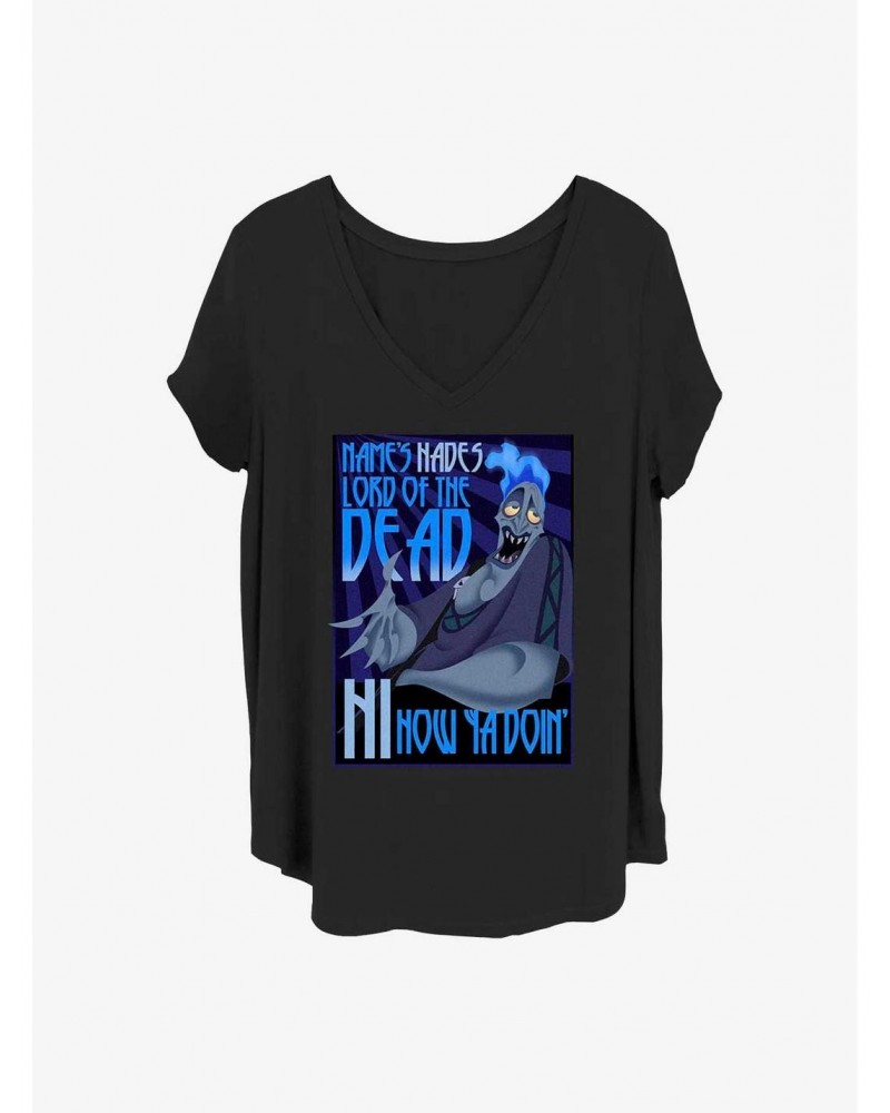 Disney Villains Hades Lord of the Dead Girls T-Shirt Plus Size $14.45 T-Shirts