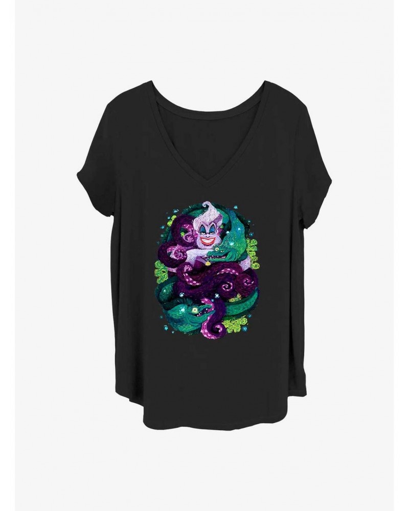 Disney Villains Ursula Starry Seas Girls T-Shirt Plus Size $12.72 T-Shirts
