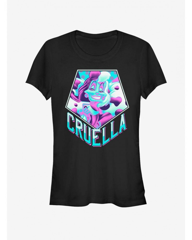 Disney Villains Cruella De Vil Cruella Pentaneon Girls T-Shirt $7.97 T-Shirts