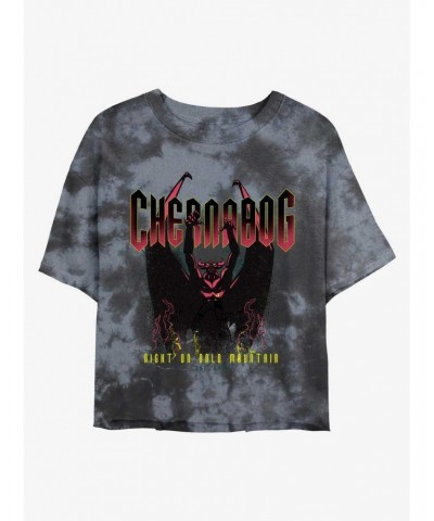Disney Villains Chernabog Bald Mountain Tie-Dye Girls Crop T-Shirt $11.27 T-Shirts